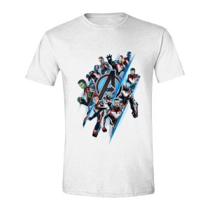 Camiseta Diagonal Logo y Personajes Vengadores: Endgame XL
