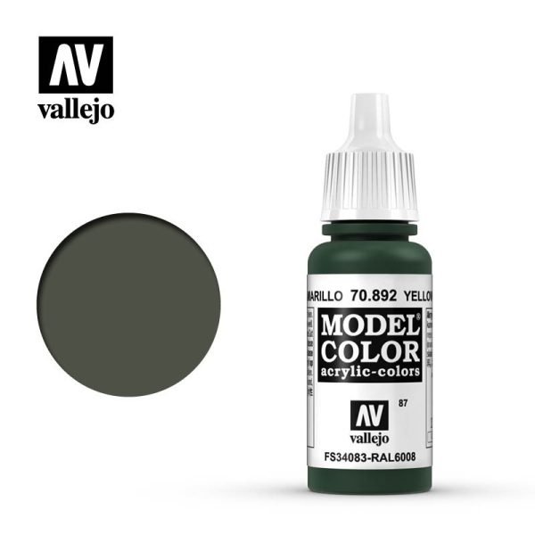 Pintura Vallejo Model Color Oliva Amarillo - Yellow Olive