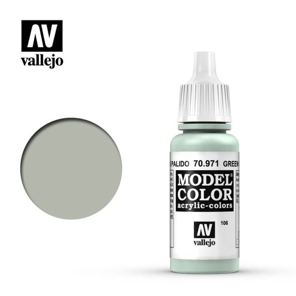 Pintura Vallejo Model Color Verde Gris Pálido - Green Grey