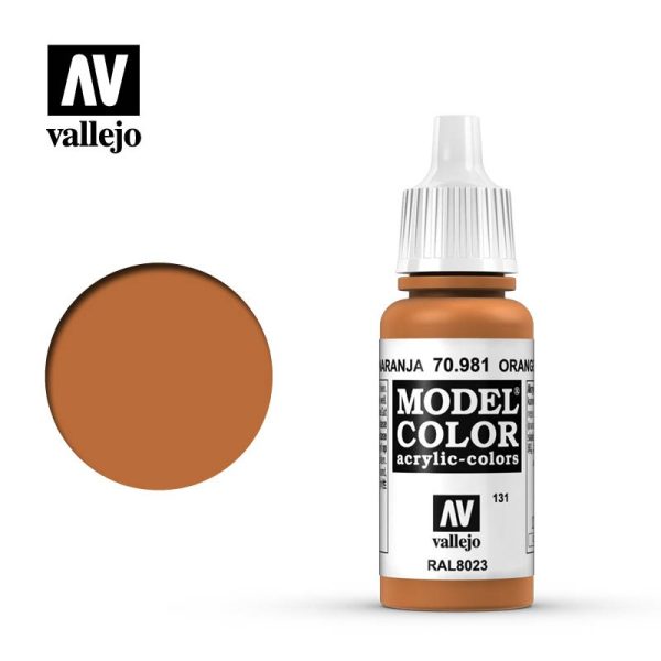 Pintura Vallejo Model Color Marrón Naranja - Orange Brown