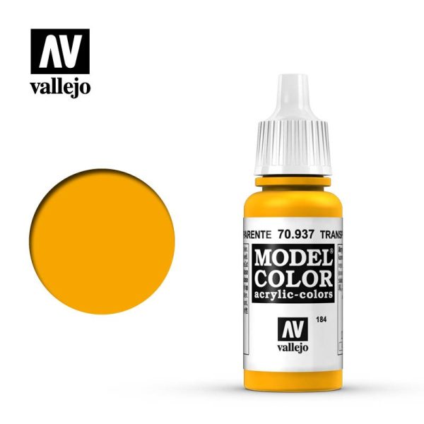 Pintura Vallejo Model Color Amarillo Transparente - Transparent Yellow
