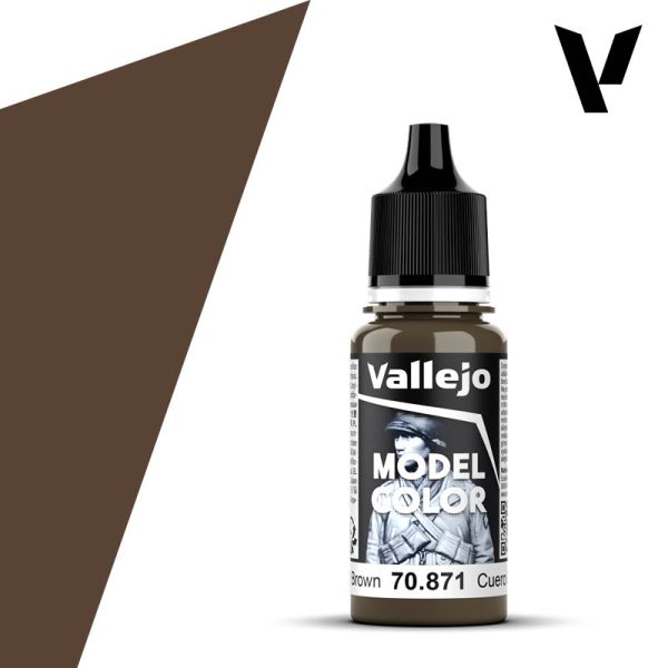 Pintura Vallejo Model Color Cuero Oscuro - Leather Brown