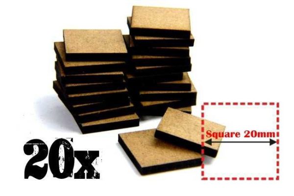 20 peanas de DM de 20x20mm.