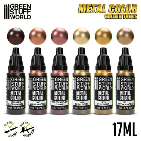 Set de Pinturas GSW: Metal Color Golden Tones - Imagen 2